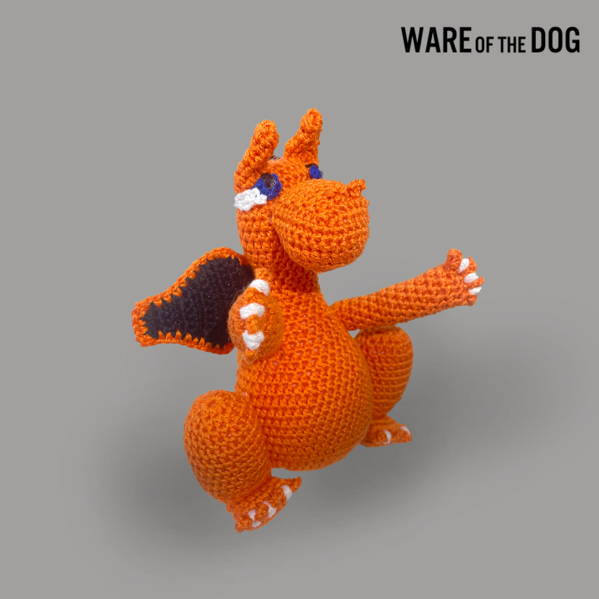 Dog Toy Hand Crochet Dragon