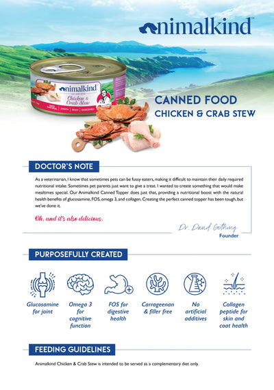 Chicken & Crab Stew Cans For Dogs And Cats