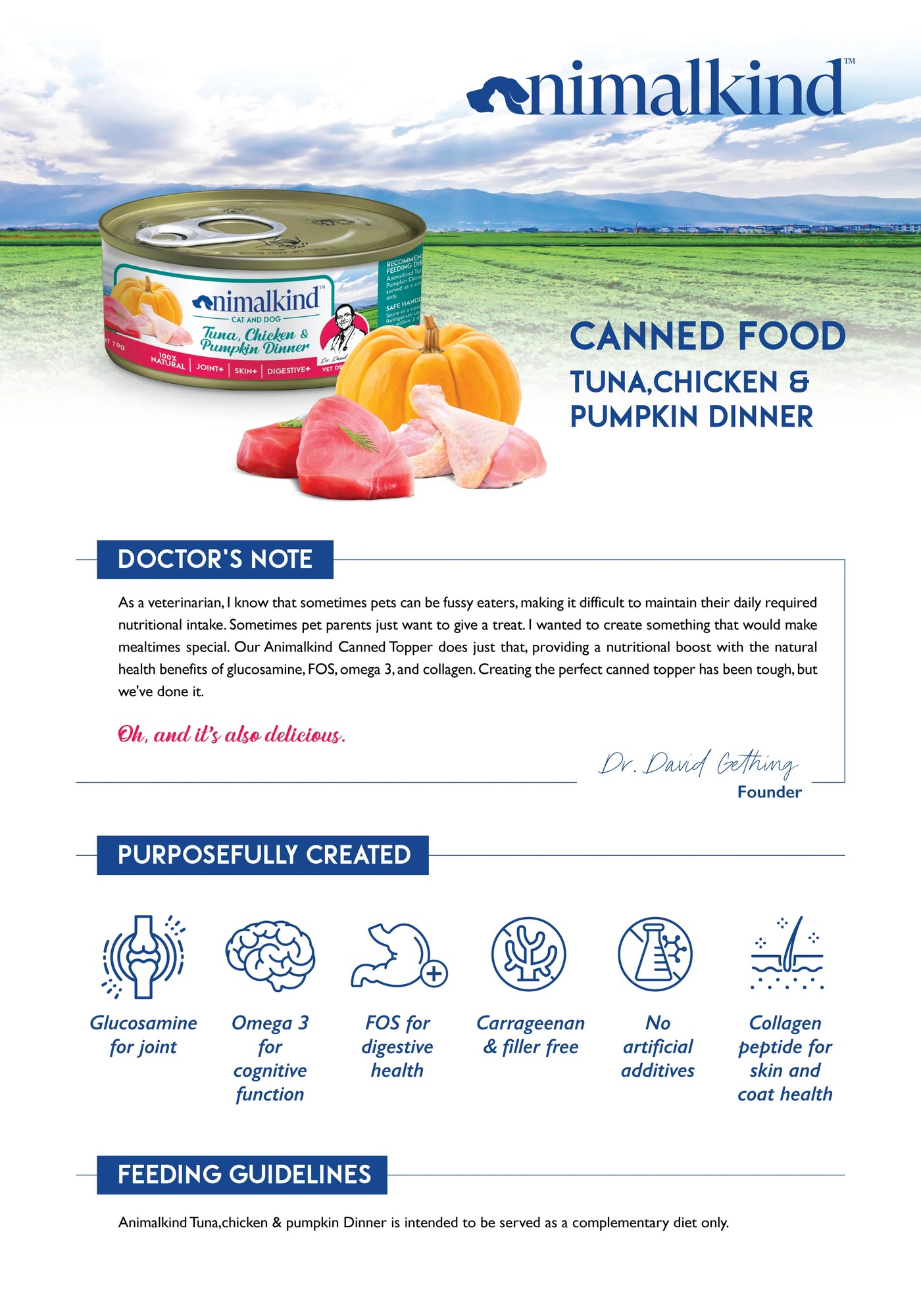 Tuna, Chicken & Pumpkin Dinner Cans For Dogs & Cats
