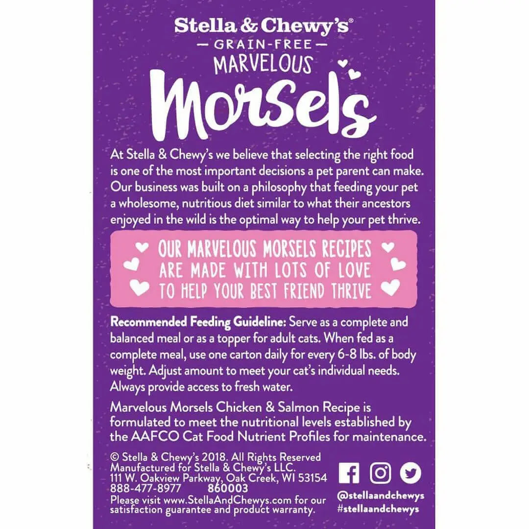 Cat Wet Food - Marvelous Morsels - Chicken & Salmon
