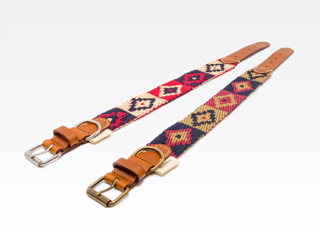 寵物手工編織棉頸圈 - 秘魯系列 印度花紋