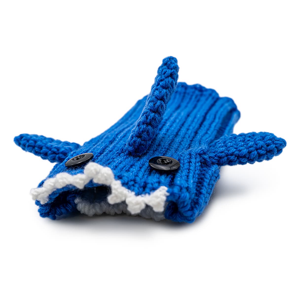 寵物針織頭套 - 鯊魚寶寶