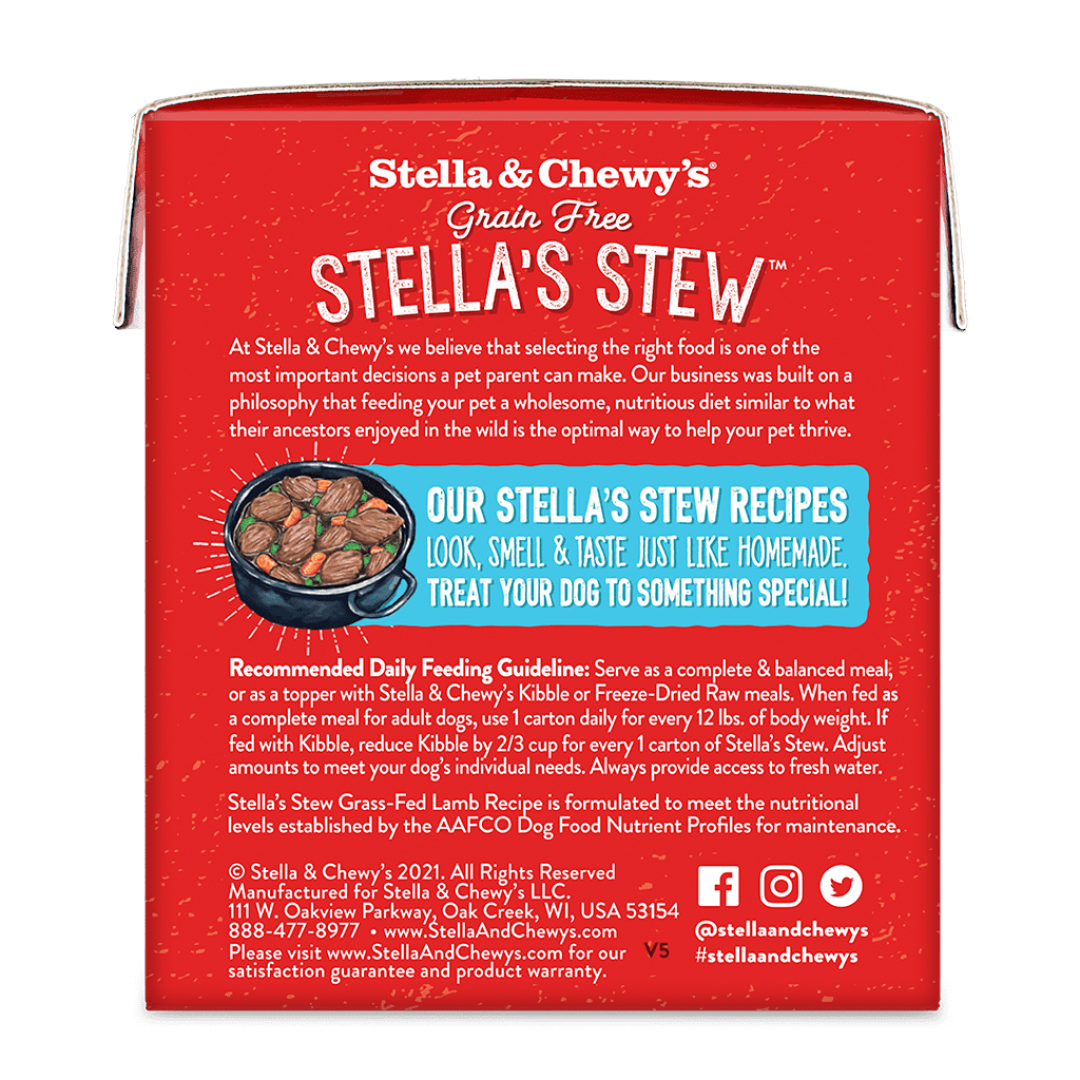 Dog Wet Food - Stella's Stew - Grass Fed Lamb
