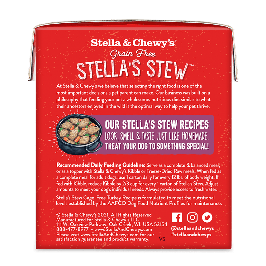 Dog Wet Food - Stella's Stew - Cage Free Turkey