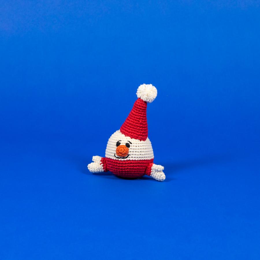 Dog Toy Cotton Crochet Santa