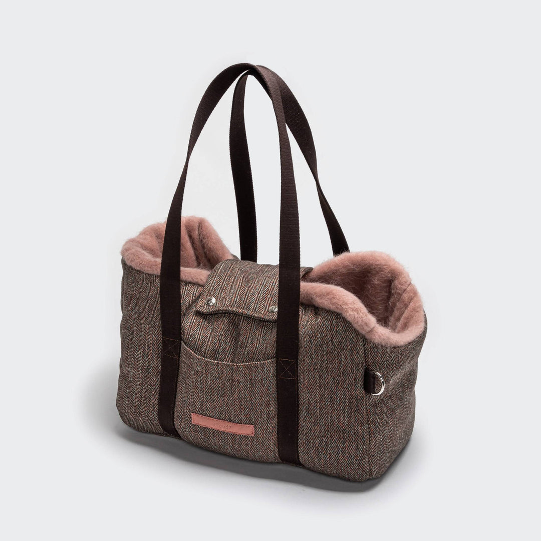 Dog Carrier Milano Herringbone Brown – Petisan