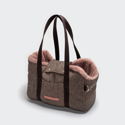 Dog Carrier Milano Herringbone Brown