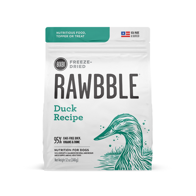 RAWBBLE® Freeze Dried Dog Food – Duck Recipe