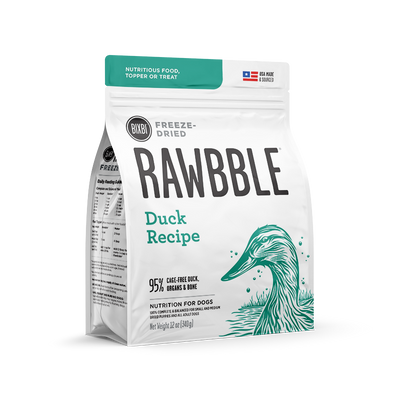 RAWBBLE® Freeze Dried Dog Food – Duck Recipe