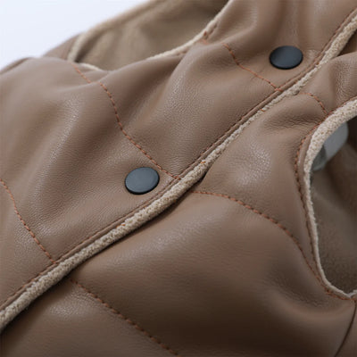 Sleeveless Leather Jacket